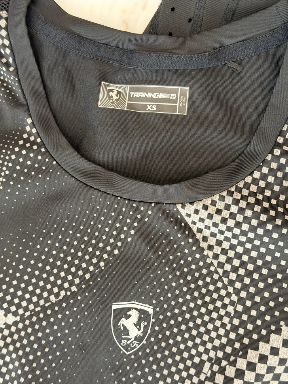 Authentic Ferrari Training Black Leggings & Cropped Top Set XS - Picture 3 of 10